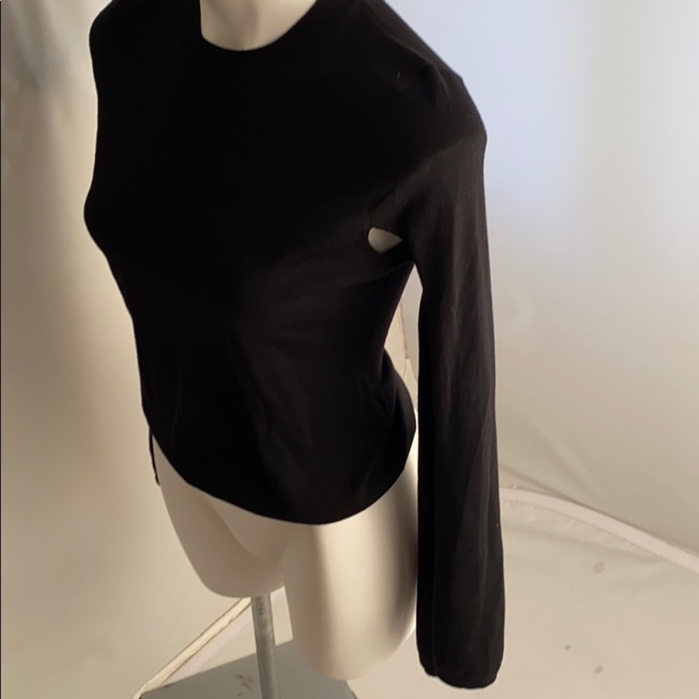 Givenchy Paris Black Wool Split Sleeve Sweater S - image 3
